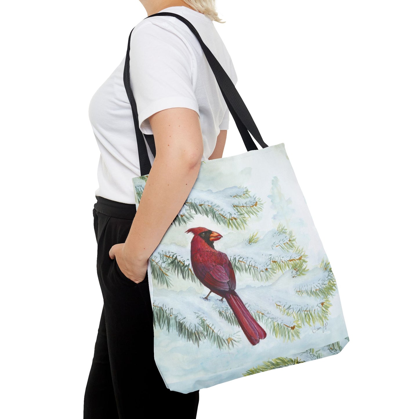 "Vermillion Winter" Tote Bag