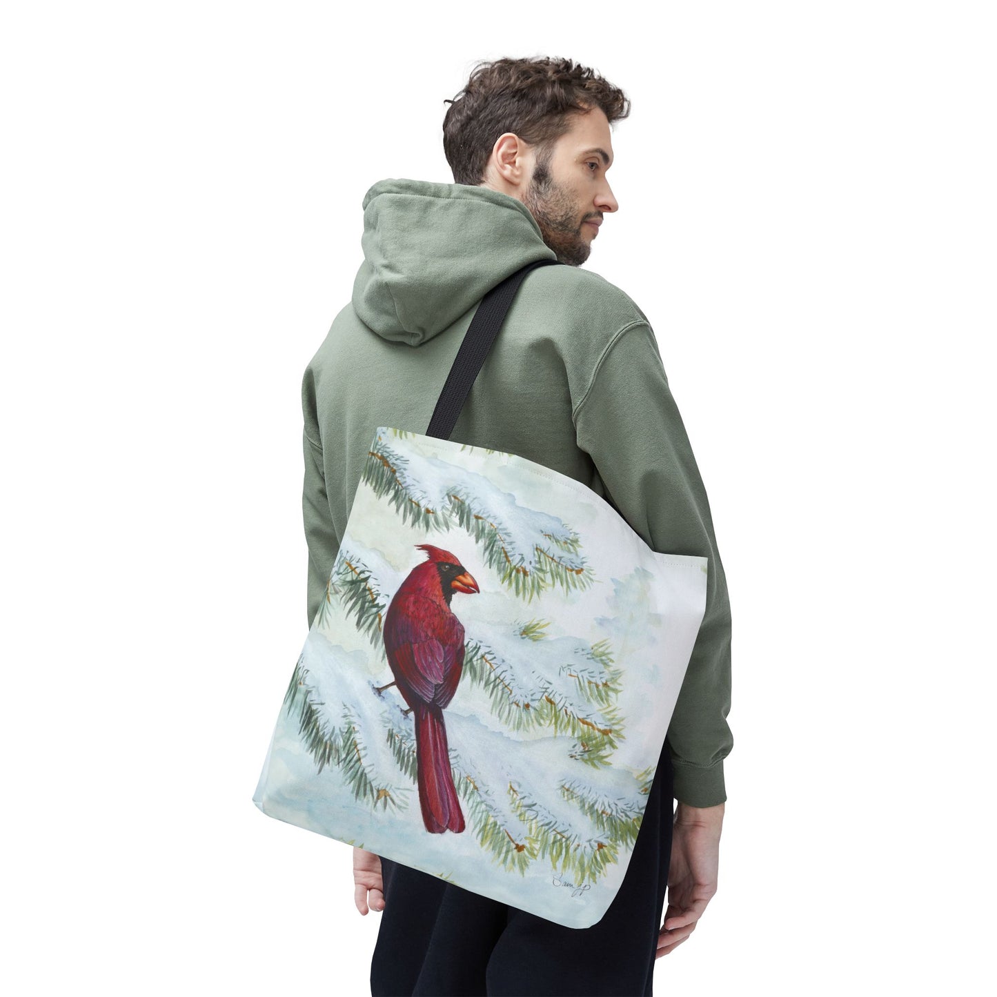 "Vermillion Winter" Tote Bag