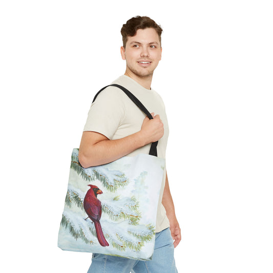 "Vermillion Winter" Tote Bag