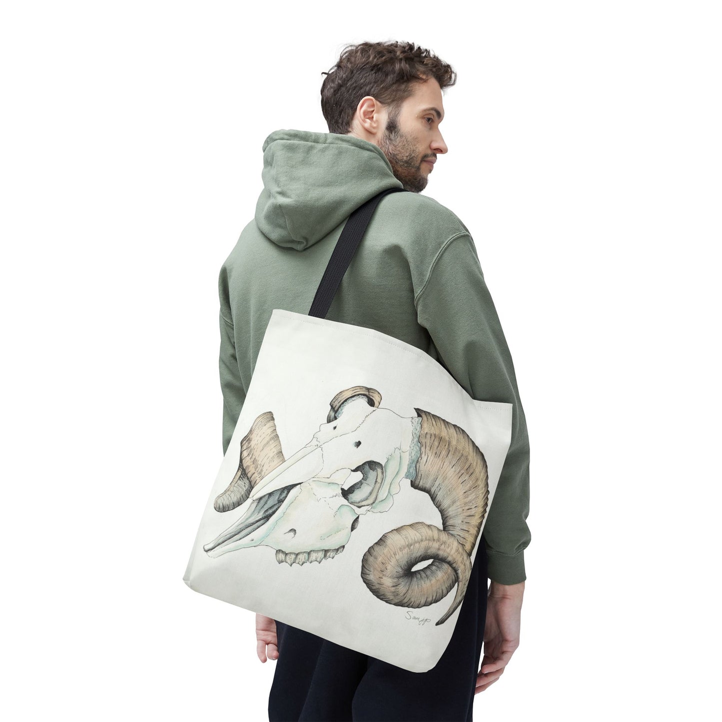 "Ram Skull Study" Tote Bag