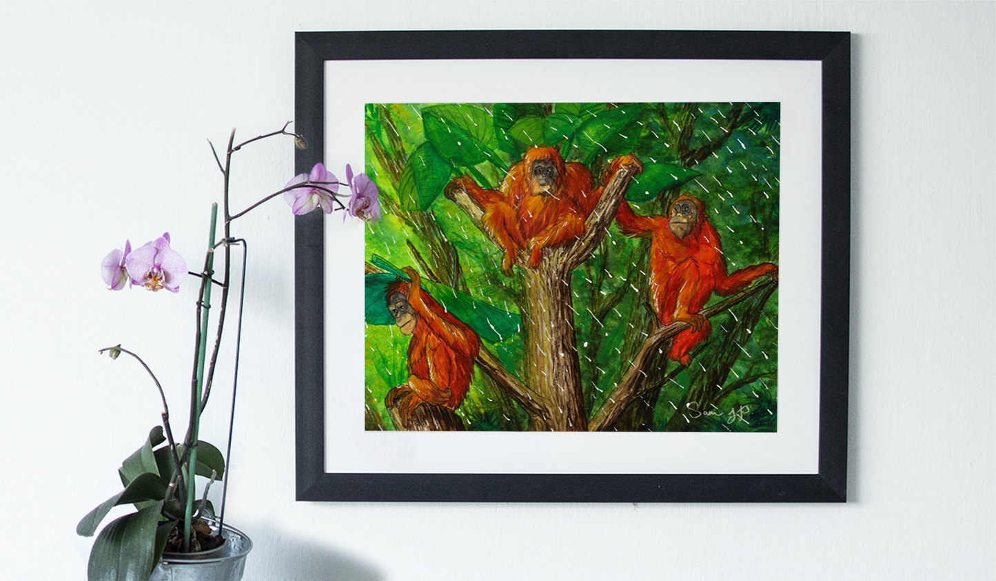 "Converge", Print of Original Watercolor