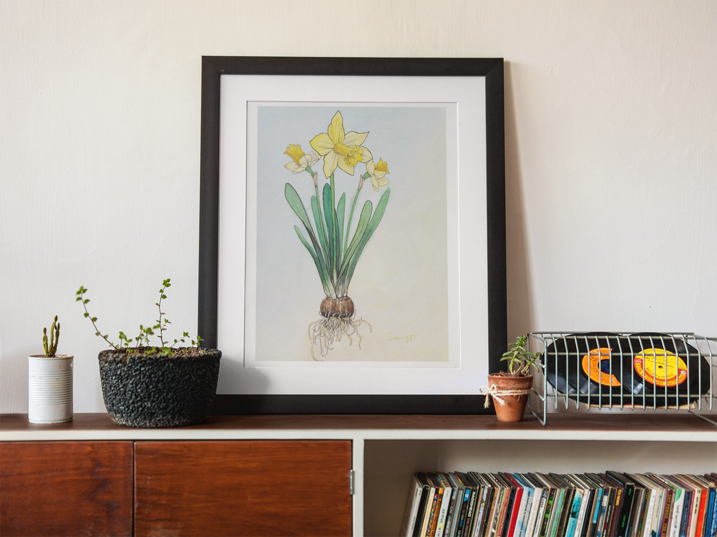 "Daffodil Study", Print of Original Watercolor