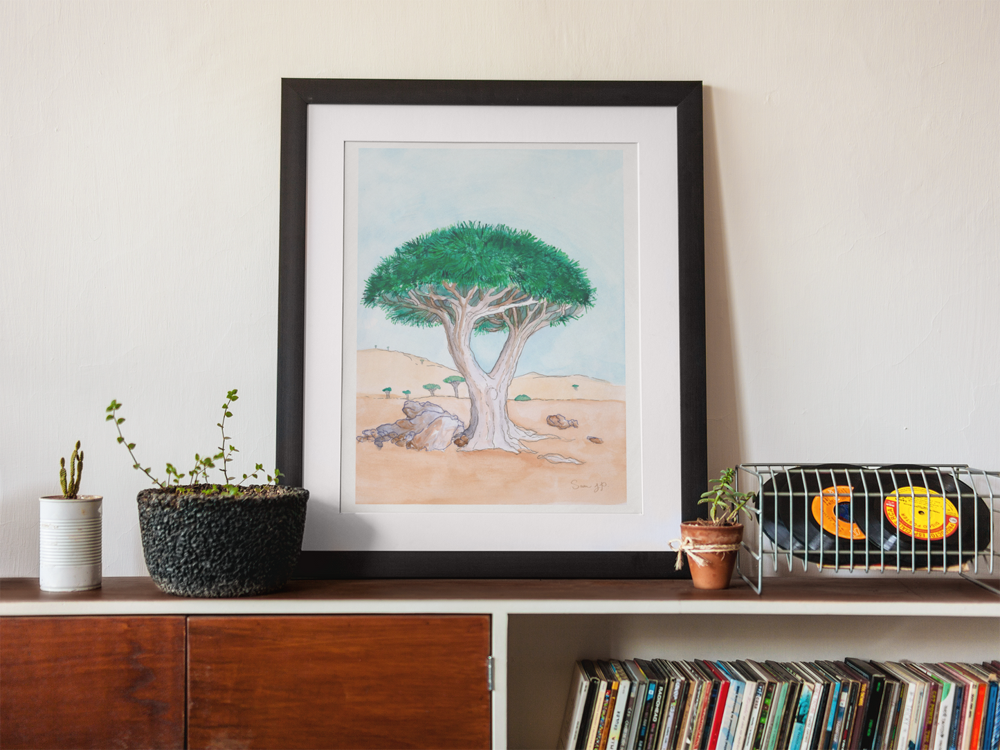 "Dragon Blood Tree", Print of Original Watercolor