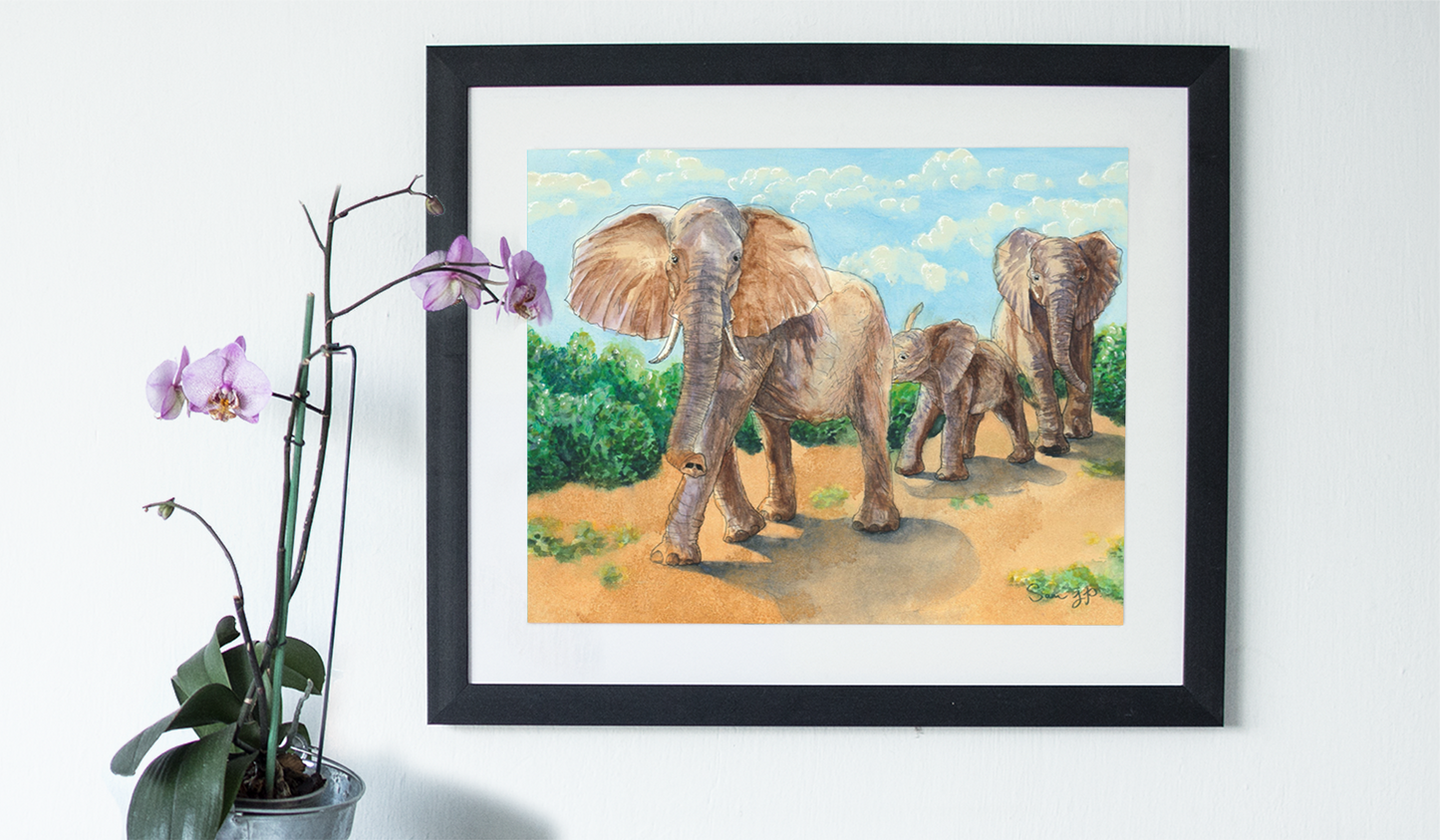 "March", Print of Original Watercolor