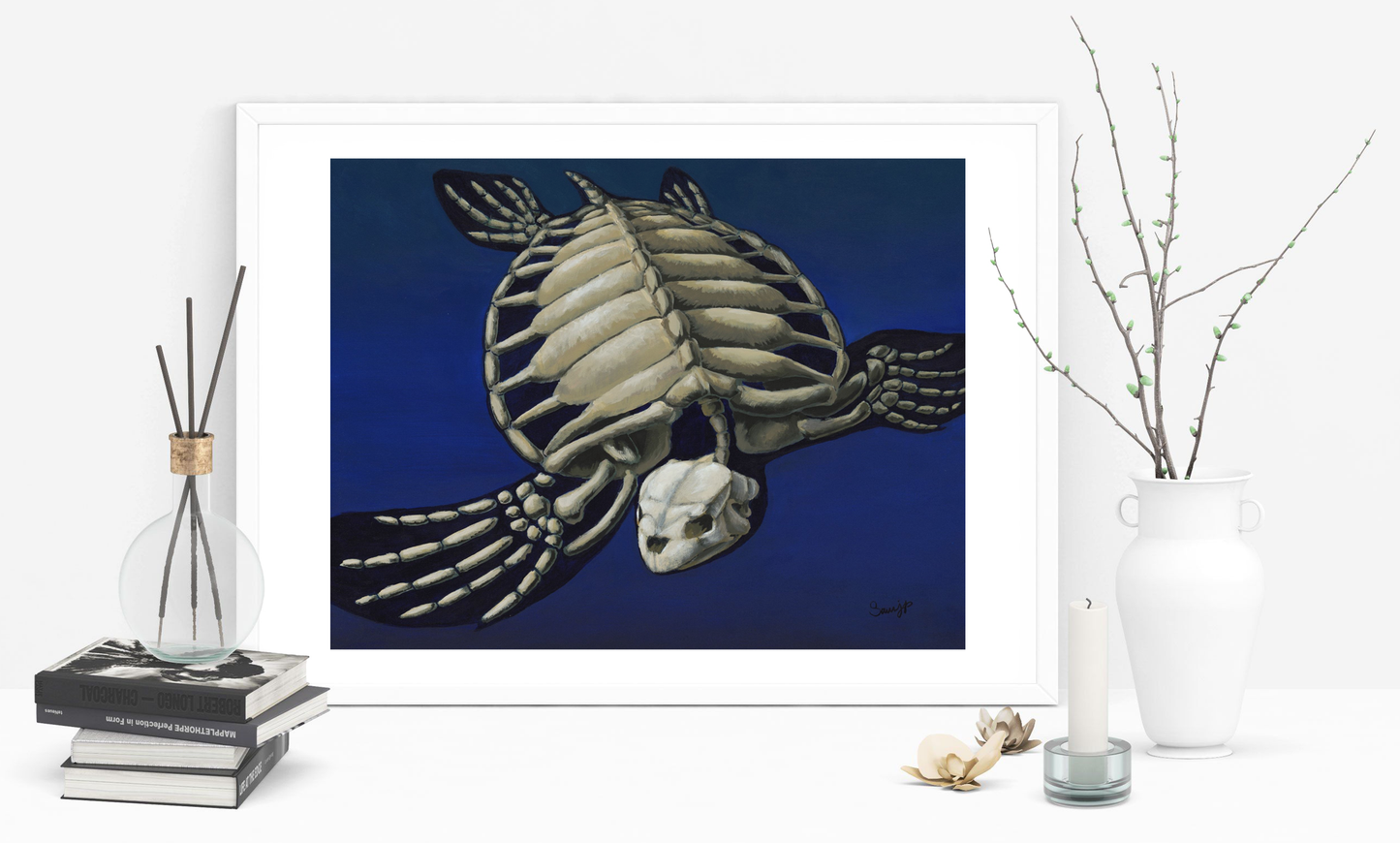 "Ossein" Print of Original Acrylic Painting