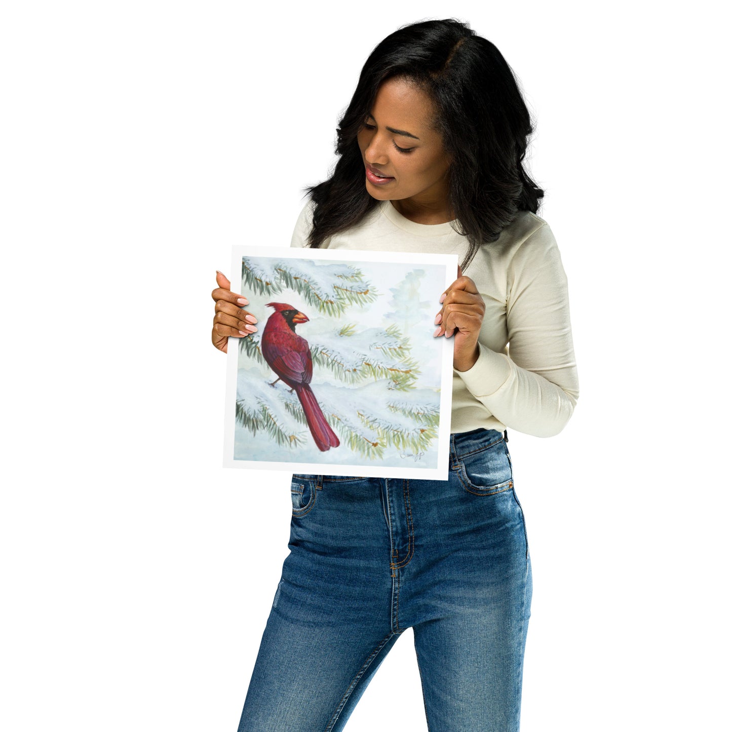 "Vermilion Winter" Print of Original Watercolor