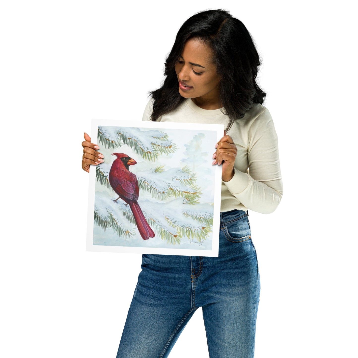 "Vermilion Winter" Print of Original Watercolor