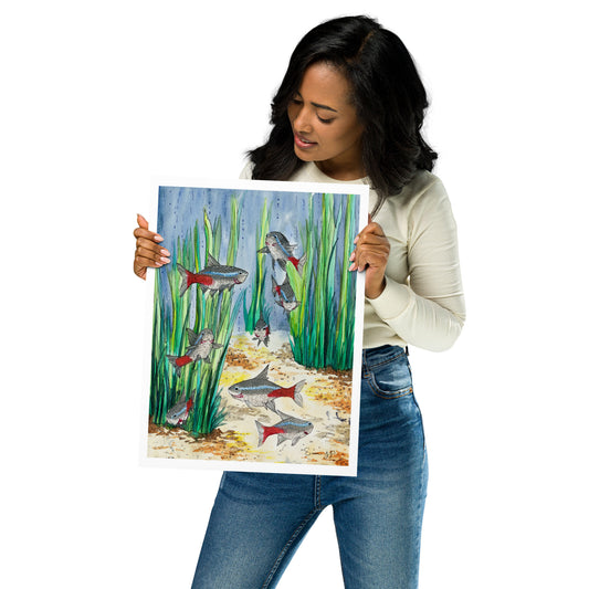 "Skirr", Print of Original Watercolor