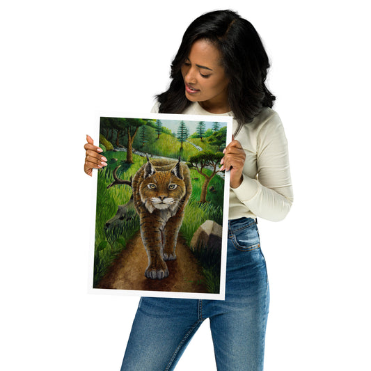 "Catamounts Boscage", Print of Original Watercolor