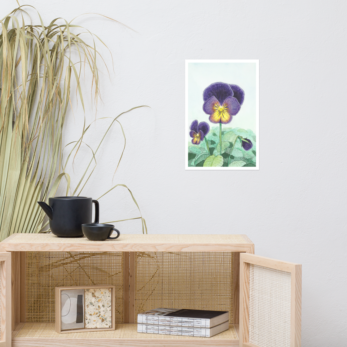 "Viola Northern Lights" Print of Original Watercolor