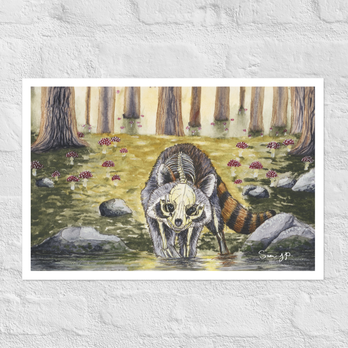 "Rabble, Decay" Print of Original Watercolor and Ink