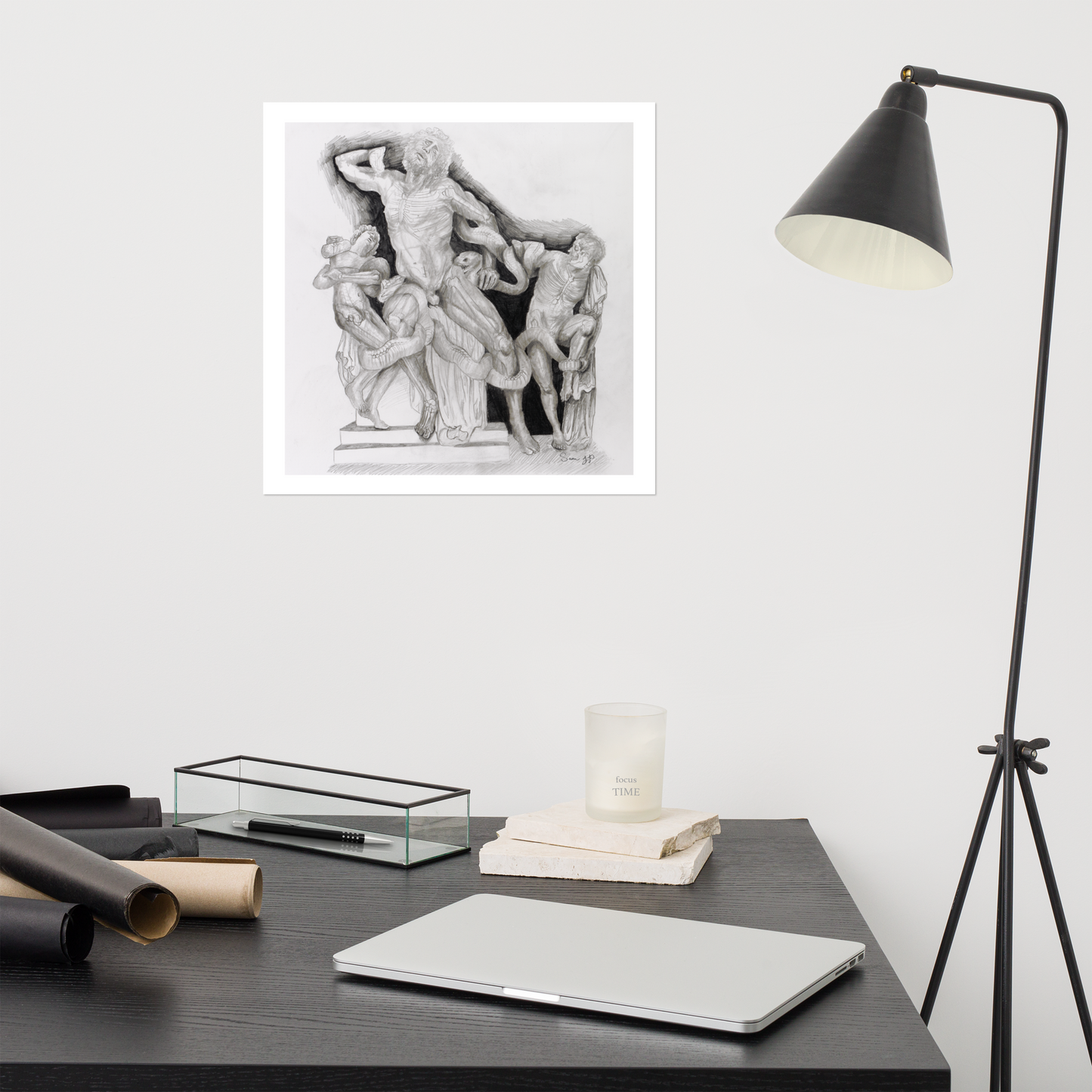 "Laocoön & Sons", Print of Original Graphite Illustration