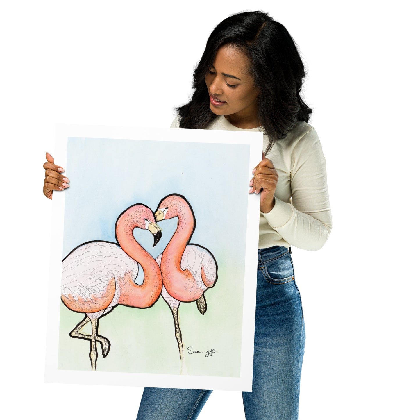 "Fuchsia", Print of Original Watercolor