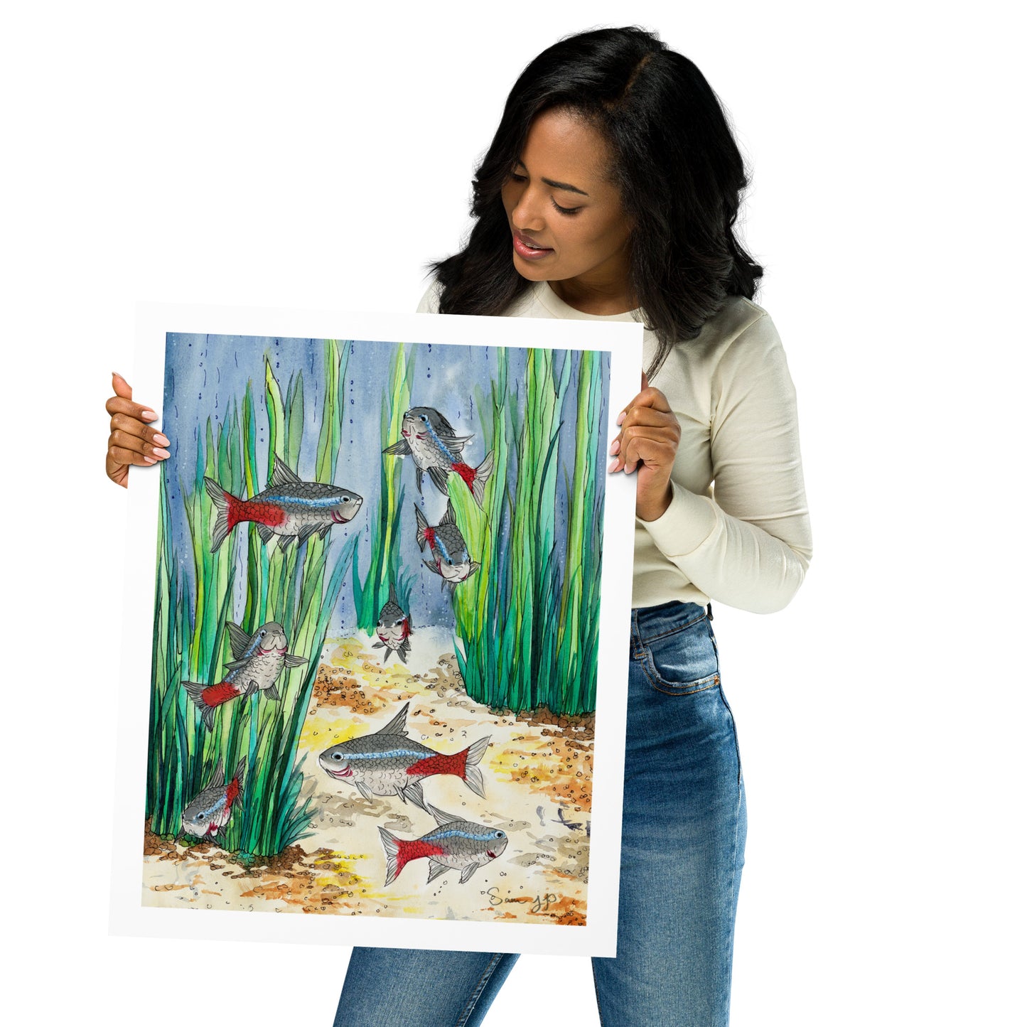 "Skirr", Print of Original Watercolor