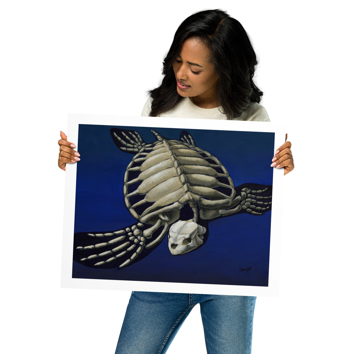 "Ossein" Print of Original Acrylic Painting