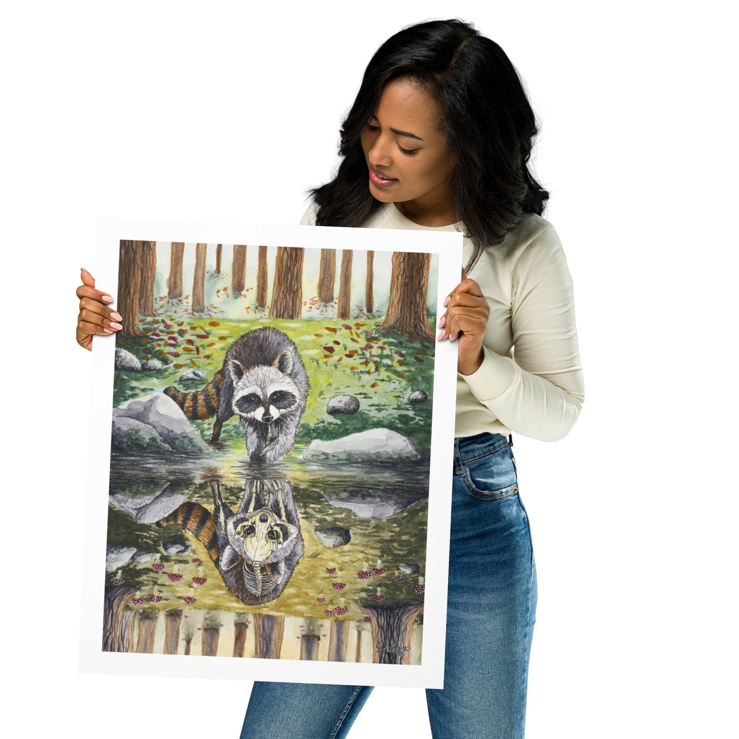 "Rabble" Print of Original Watercolor and Ink