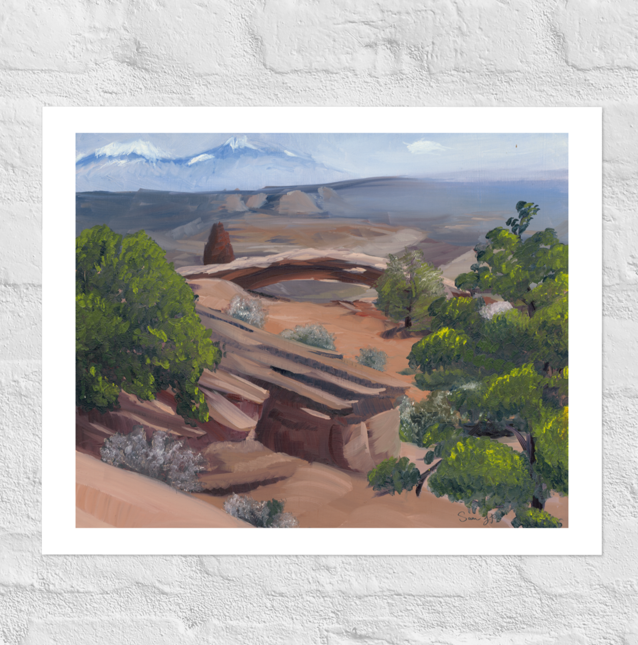 "Utah Landscape", Print of Original Oil Painting
