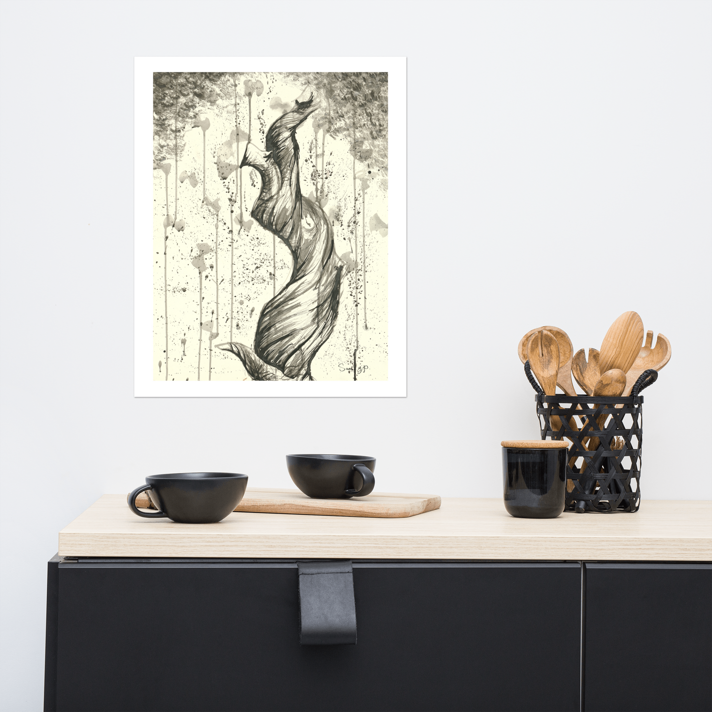 "Twisted Branch", Print of Original Ink Illustration