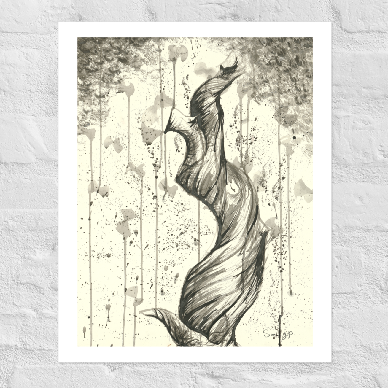 "Twisted Branch", Print of Original Ink Illustration
