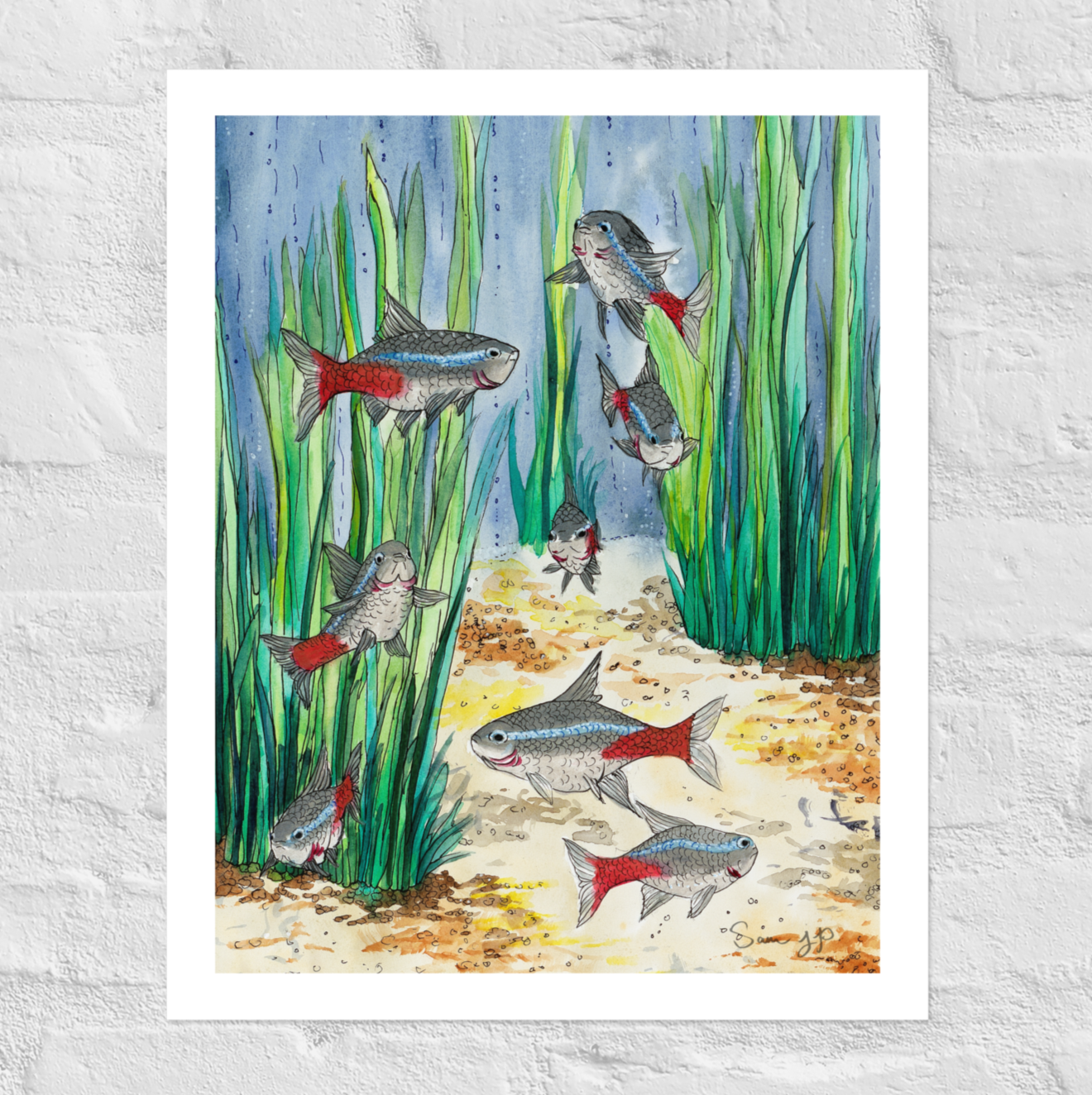 "Skirr", Print of Original Watercolor