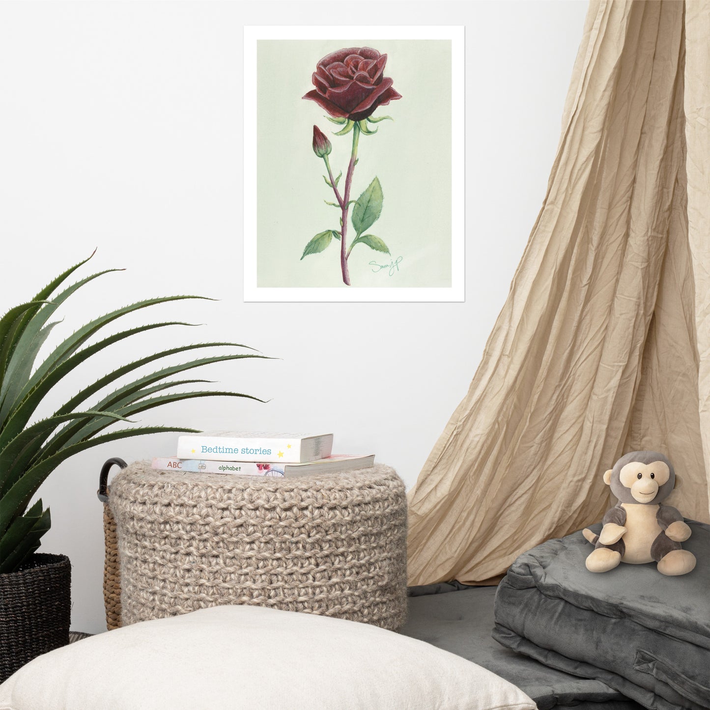 "Rose Study" Print of Original Watercolor