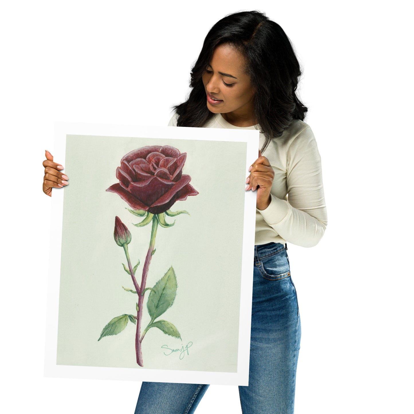 "Rose Study" Print of Original Watercolor