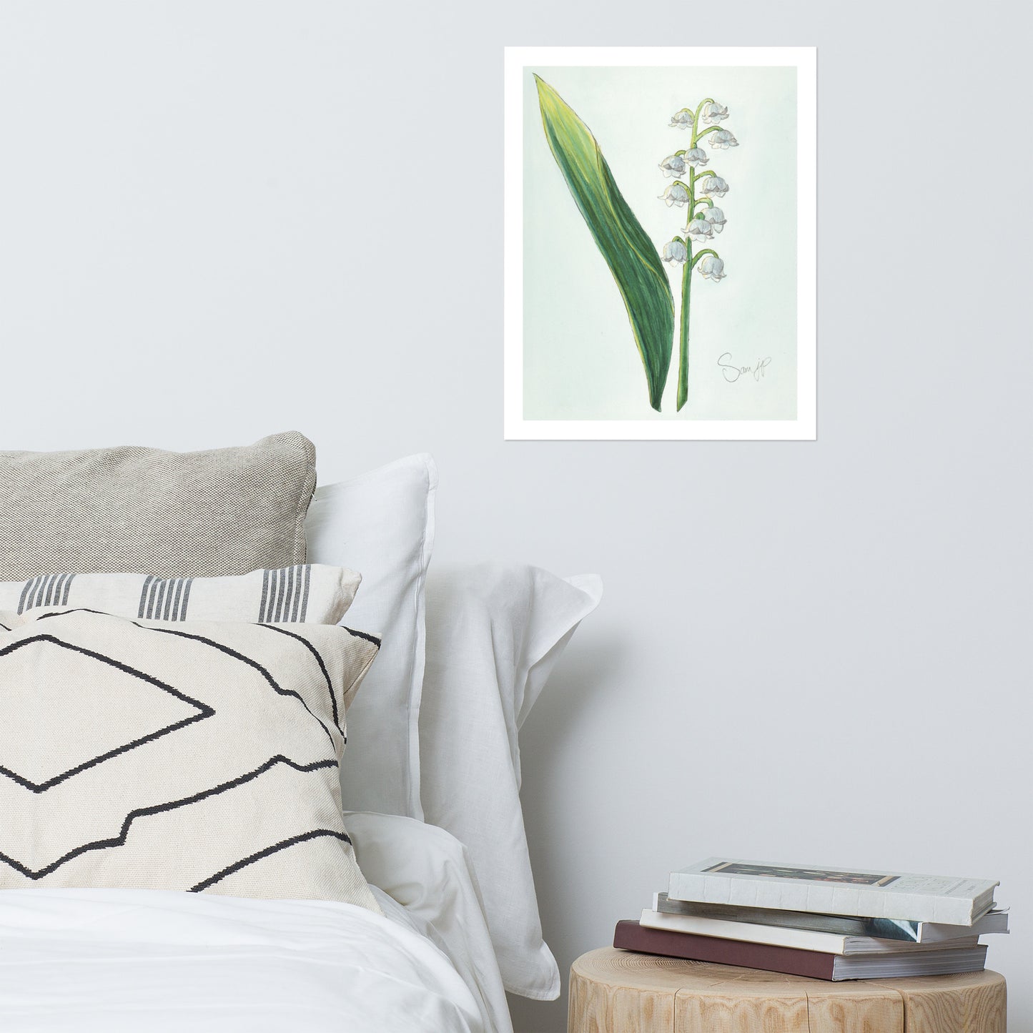 "Lily-of-the-Valley Study" Print of Original Watercolor