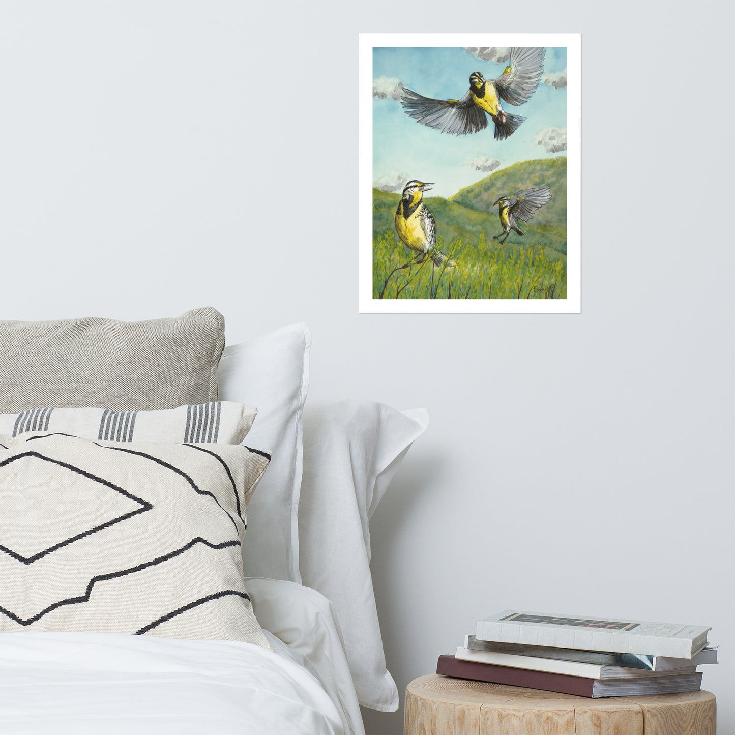 "Prairie Triad" Print of Original Watercolor and Ink