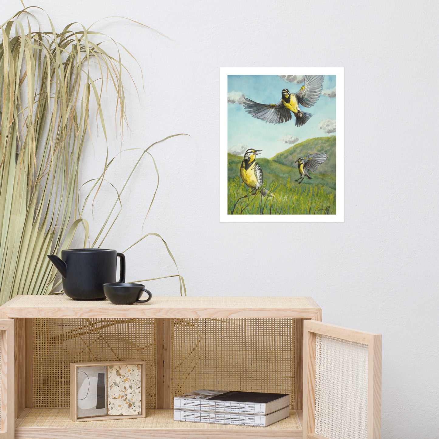 "Prairie Triad" Print of Original Watercolor and Ink
