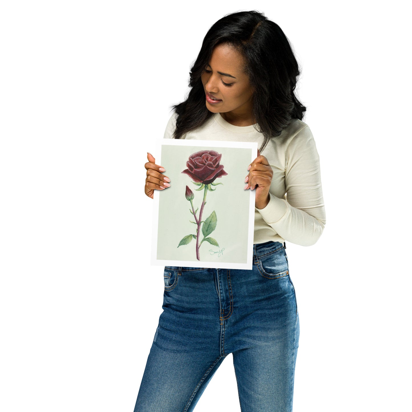 "Rose Study" Print of Original Watercolor