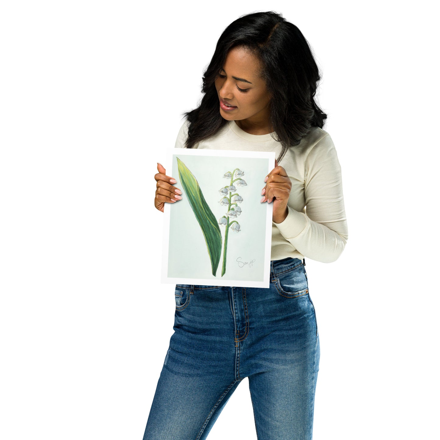 "Lily-of-the-Valley Study" Print of Original Watercolor