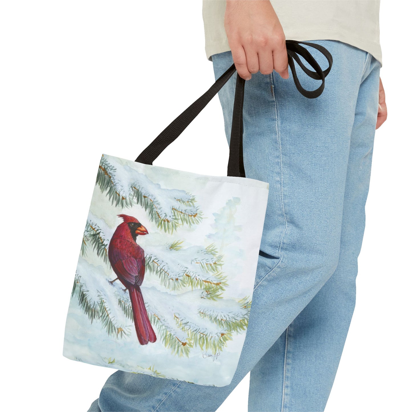"Vermillion Winter" Tote Bag
