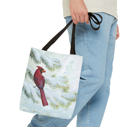 "Vermillion Winter" Tote Bag