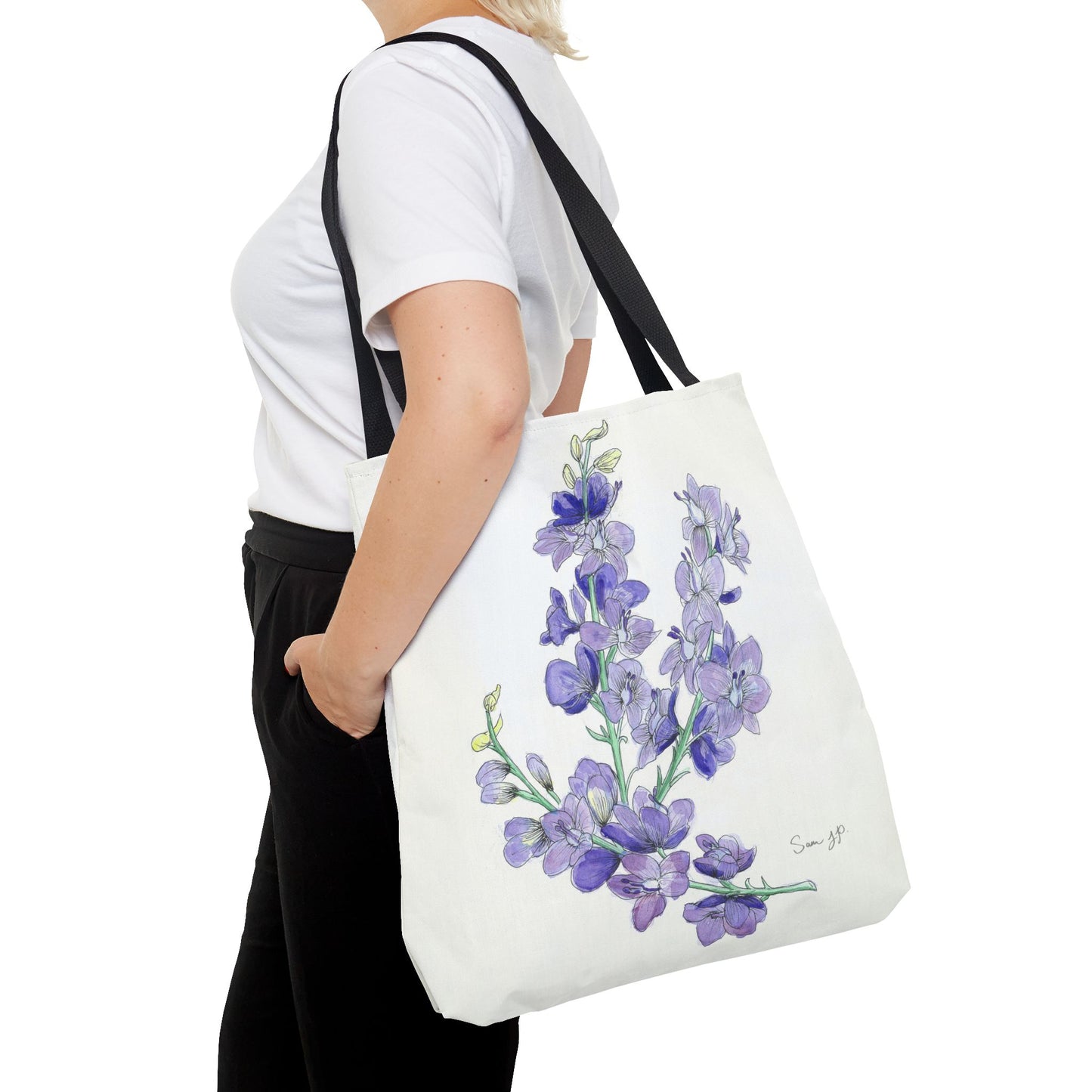 "Larkspur Study" Tote Bag