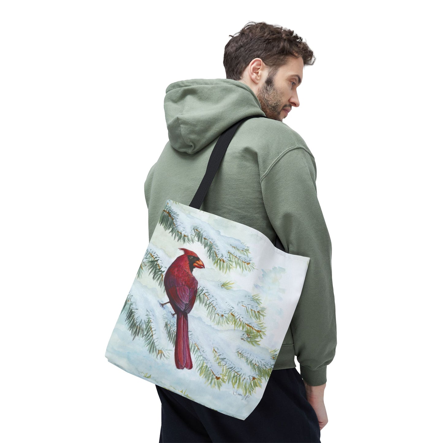 "Vermillion Winter" Tote Bag
