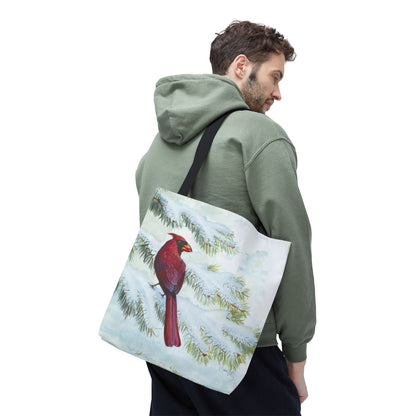 "Vermillion Winter" Tote Bag