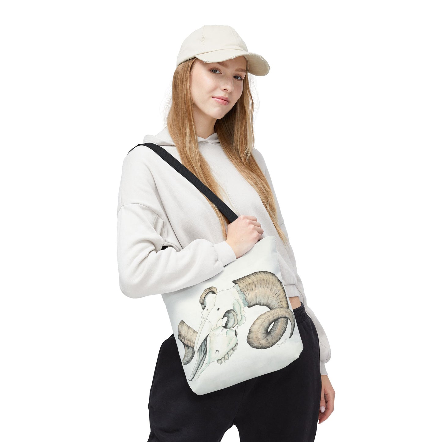 "Ram Skull Study" Tote Bag