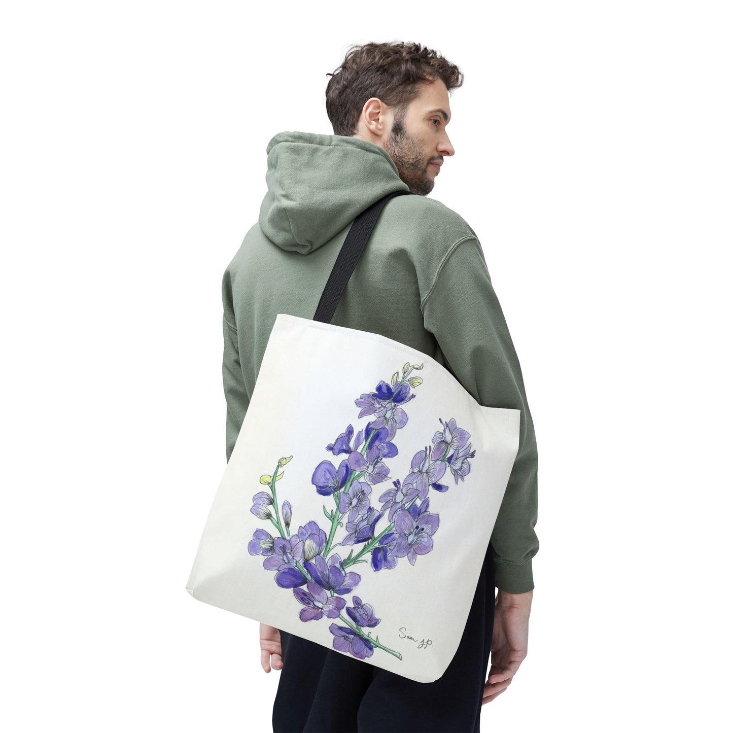 "Larkspur Study" Tote Bag
