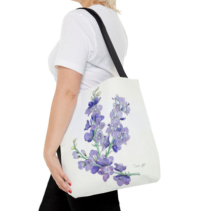 "Larkspur Study" Tote Bag