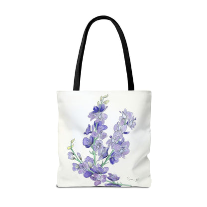 "Larkspur Study" Tote Bag