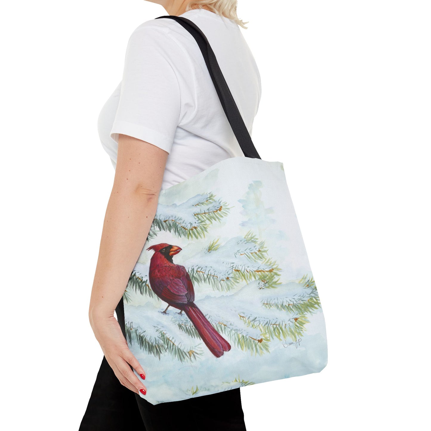 "Vermillion Winter" Tote Bag