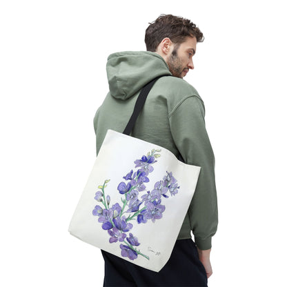 "Larkspur Study" Tote Bag