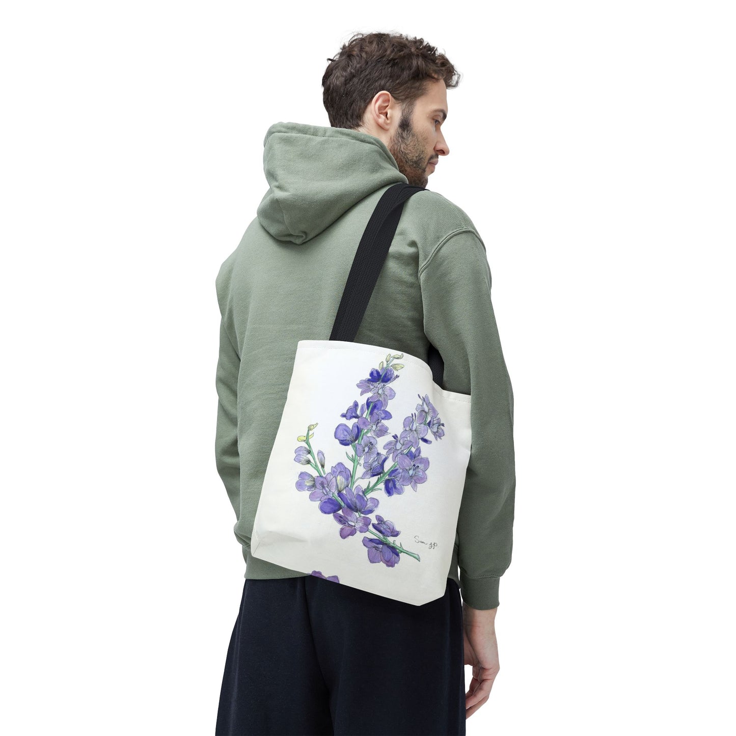 "Larkspur Study" Tote Bag