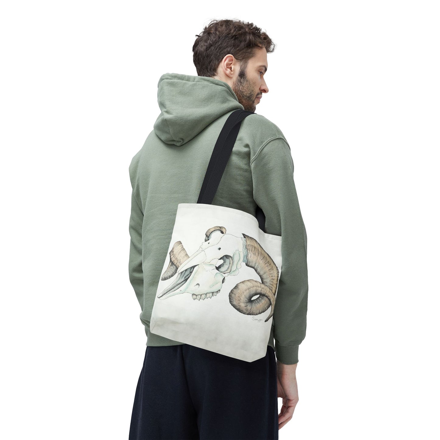 "Ram Skull Study" Tote Bag