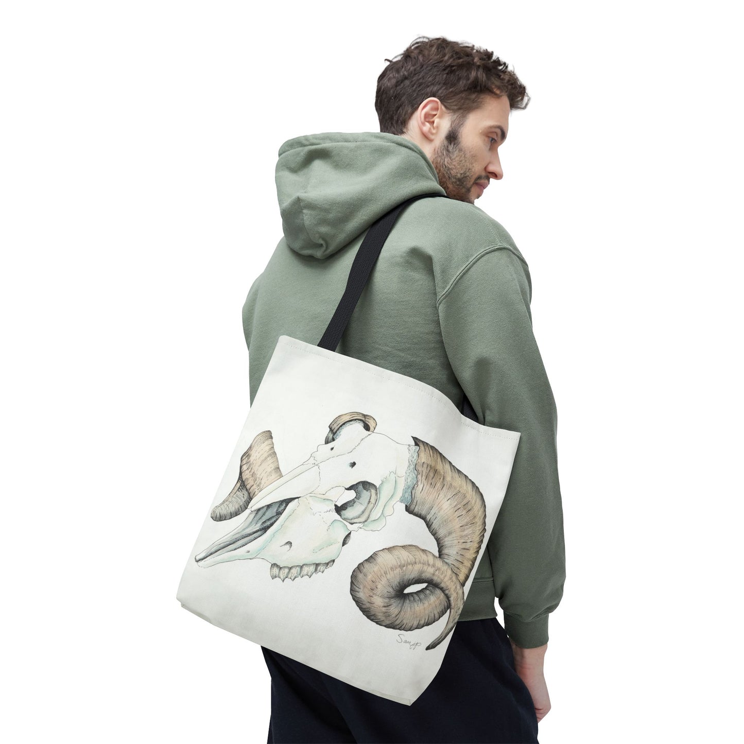 "Ram Skull Study" Tote Bag