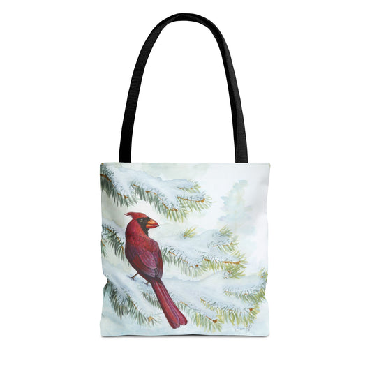 "Vermillion Winter" Tote Bag