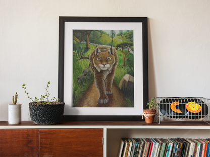 "Catamounts Boscage", Print of Original Watercolor