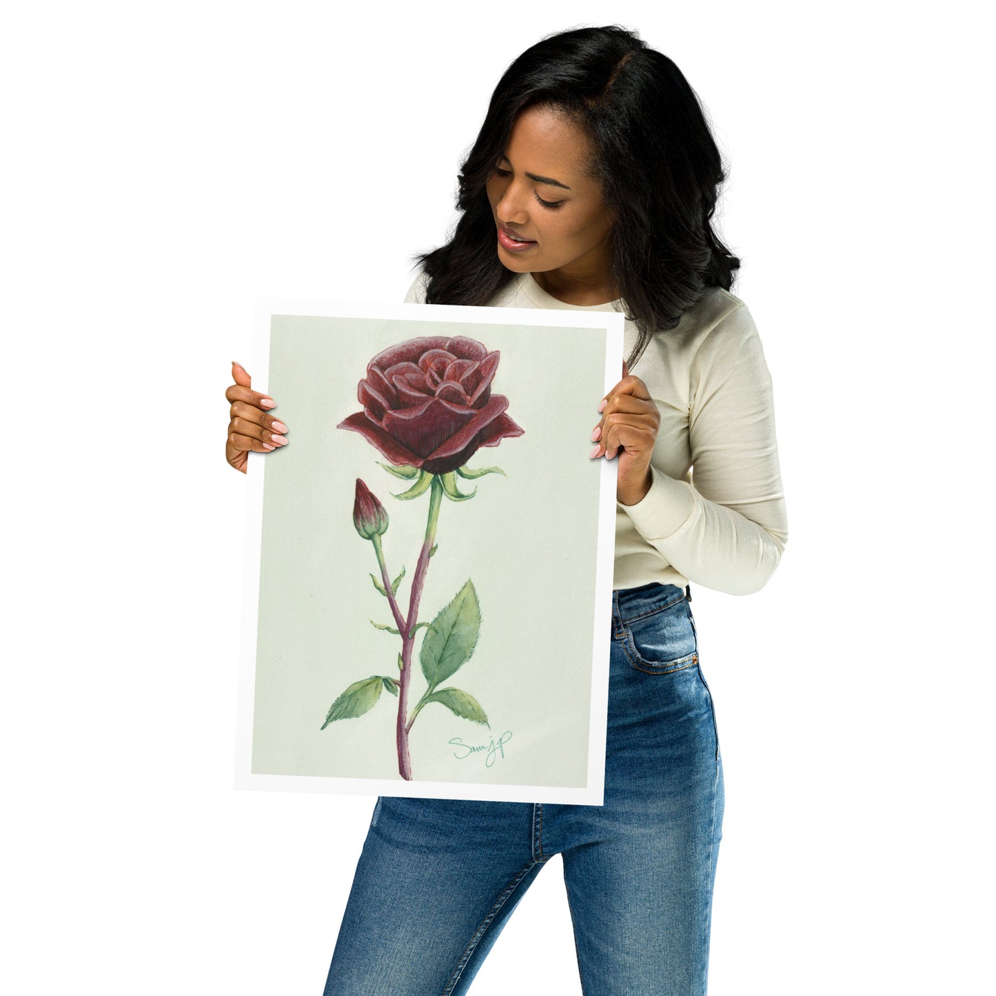 "Rose Study" Print of Original Watercolor