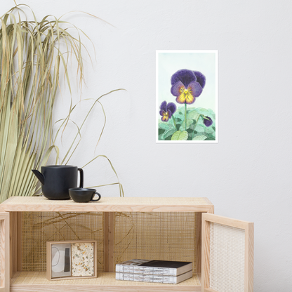"Viola Northern Lights" Print of Original Watercolor