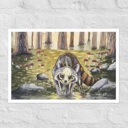 "Rabble, Decay" Print of Original Watercolor and Ink
